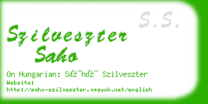 szilveszter saho business card